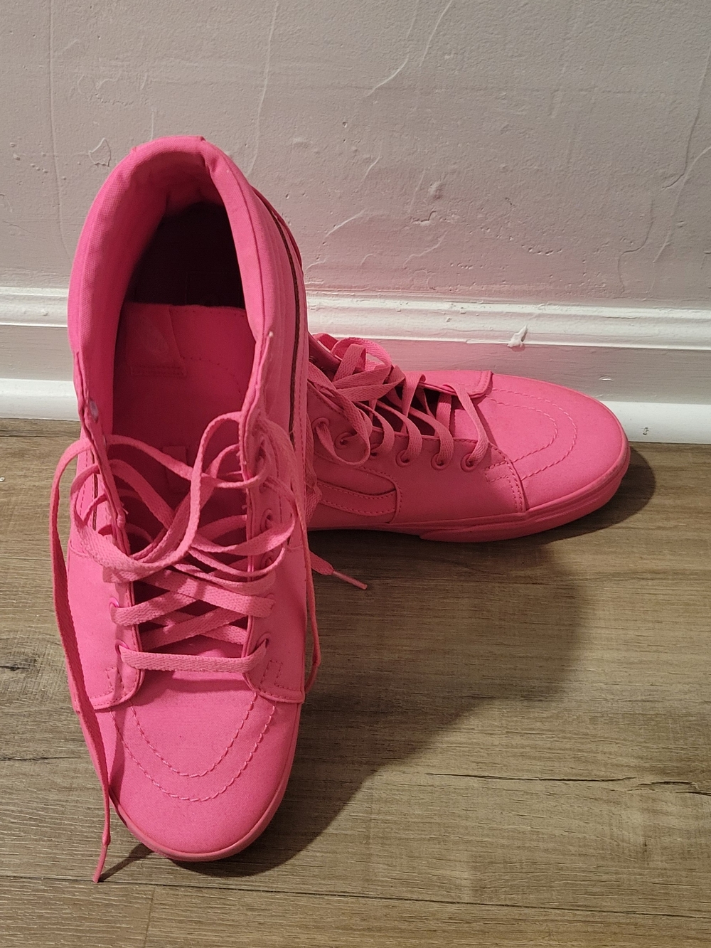 Men’s Pink High-Top Vans Sneakers